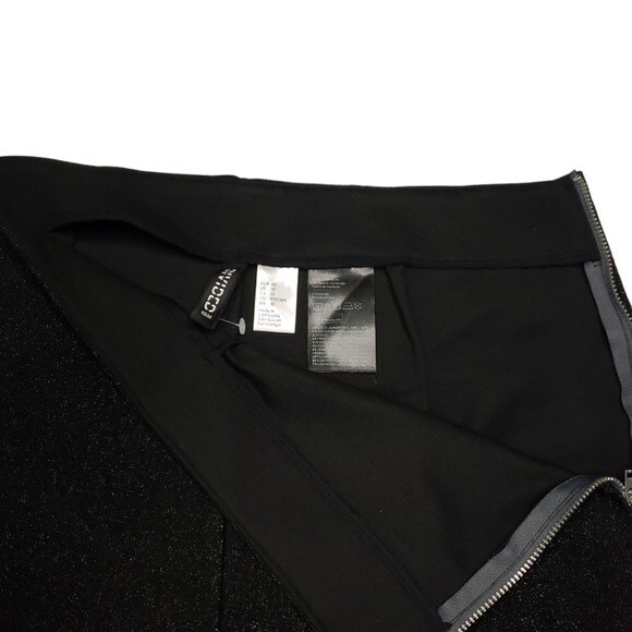 NWOT Divided by H&M Black Shimmer Pants Stretch Pants - Size 10 - Picture 5 of 10